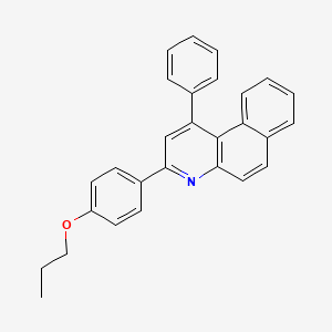 molecular formula C28H23NO B11632350 1-Phenyl-3-(4-propoxyphenyl)benzo[f]quinoline 