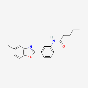 molecular formula C19H20N2O2 B11632416 N-[3-(5-methyl-1,3-benzoxazol-2-yl)phenyl]pentanamide 