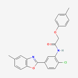 molecular formula C23H19ClN2O3 B11632590 N-[2-chloro-5-(5-methyl-1,3-benzoxazol-2-yl)phenyl]-2-(4-methylphenoxy)acetamide 