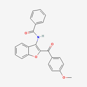 molecular formula C23H17NO4 B11632612 N-[2-(4-methoxybenzoyl)-1-benzofuran-3-yl]benzamide 