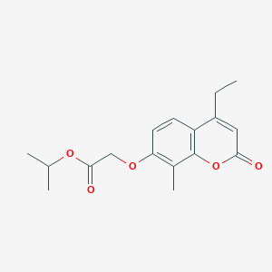 molecular formula C17H20O5 B11632628 propan-2-yl 2-[(4-ethyl-8-methyl-2-oxo-2H-chromen-7-yl)oxy]acetate 
