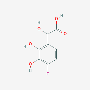 molecular formula C8H7FO5 B116327 Benzeneacetic acid, 4-fluoro-alpha,2,3-trihydroxy- (9CI) CAS No. 152354-23-9