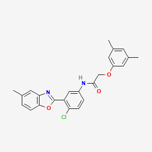 molecular formula C24H21ClN2O3 B11632753 N-[4-chloro-3-(5-methyl-1,3-benzoxazol-2-yl)phenyl]-2-(3,5-dimethylphenoxy)acetamide 