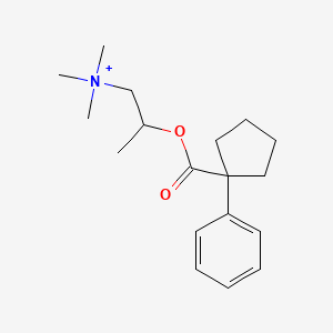 molecular formula C18H28NO2+ B11632902 Trimethyl-[2-(1-phenylcyclopentanecarbonyl)oxypropyl]azanium 