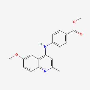 molecular formula C19H18N2O3 B11632923 Methyl 4-[(6-methoxy-2-methylquinolin-4-yl)amino]benzoate 
