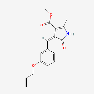 molecular formula C17H17NO4 B11632980 methyl (4Z)-2-methyl-5-oxo-4-[3-(prop-2-en-1-yloxy)benzylidene]-4,5-dihydro-1H-pyrrole-3-carboxylate 