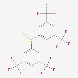molecular formula C16H6ClF12P B116330 Bis(3,5-di(trifluoromethyl)phenyl)chlorophosphine CAS No. 142421-57-6