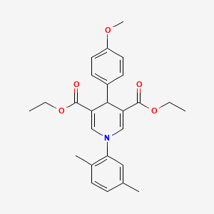 molecular formula C26H29NO5 B11633060 Diethyl 1-(2,5-dimethylphenyl)-4-(4-methoxyphenyl)-1,4-dihydropyridine-3,5-dicarboxylate 
