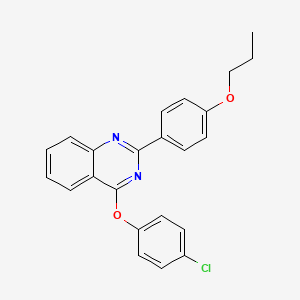 molecular formula C23H19ClN2O2 B11633364 4-(4-Chlorophenoxy)-2-(4-propoxyphenyl)quinazoline 