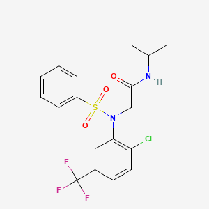 molecular formula C19H20ClF3N2O3S B11633378 N-(Butan-2-YL)-2-{N-[2-chloro-5-(trifluoromethyl)phenyl]benzenesulfonamido}acetamide 