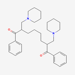 molecular formula C32H44N2O2 B11633504 1,8-Diphenyl-2,7-bis(piperidin-1-ylmethyl)octane-1,8-dione 