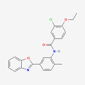 molecular formula C23H19ClN2O3 B11633526 N-[5-(1,3-benzoxazol-2-yl)-2-methylphenyl]-3-chloro-4-ethoxybenzamide 