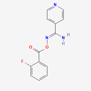 molecular formula C13H10FN3O2 B11633529 N'-{[(2-fluorophenyl)carbonyl]oxy}pyridine-4-carboximidamide 