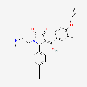 molecular formula C29H36N2O4 B11633722 5-(4-tert-butylphenyl)-1-[2-(dimethylamino)ethyl]-3-hydroxy-4-[3-methyl-4-(prop-2-en-1-yloxy)benzoyl]-2,5-dihydro-1H-pyrrol-2-one 