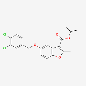 molecular formula C20H18Cl2O4 B11633878 Propan-2-yl 5-[(3,4-dichlorophenyl)methoxy]-2-methyl-1-benzofuran-3-carboxylate 
