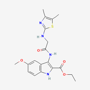molecular formula C19H22N4O4S B11633990 ethyl 3-{[N-(4,5-dimethyl-1,3-thiazol-2-yl)glycyl]amino}-5-methoxy-1H-indole-2-carboxylate 
