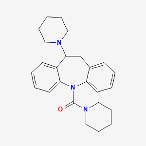 molecular formula C25H31N3O B11633995 Piperidino(10-piperidino-10,11-dihydro-5H-dibenzo[B,F]azepin-5-YL)methanone 