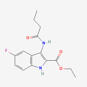molecular formula C15H17FN2O3 B11634022 ethyl 3-(butanoylamino)-5-fluoro-1H-indole-2-carboxylate 