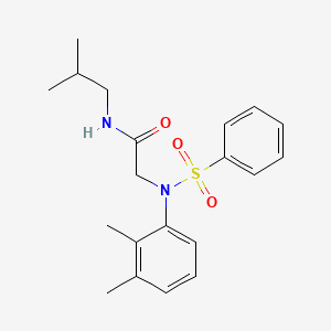 molecular formula C20H26N2O3S B11634140 N~2~-(2,3-dimethylphenyl)-N-(2-methylpropyl)-N~2~-(phenylsulfonyl)glycinamide 