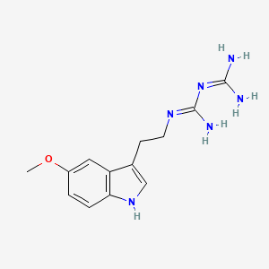 molecular formula C13H18N6O B11634158 N-[2-(5-methoxy-1H-indol-3-yl)ethyl]imidodicarbonimidic diamide 