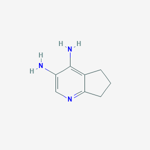 molecular formula C8H11N3 B116342 6,7-Dihydro-5H-cyclopenta[b]pyridine-3,4-diamine CAS No. 142425-83-0