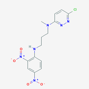 molecular formula C14H15ClN6O4 B11634321 N-(6-chloropyridazin-3-yl)-N'-(2,4-dinitrophenyl)-N-methylpropane-1,3-diamine 
