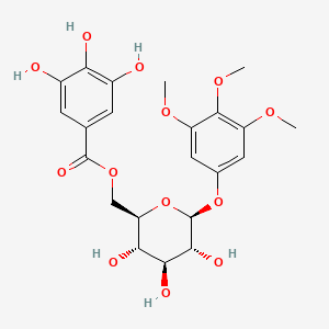 molecular formula C22H26O13 B1163444 3,4,5-Trimethoxyphenyl-(6'-O-galloyl)-O- CAS No. 109206-94-2