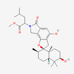 molecular formula C30H43NO6 B1163456 methyl 2-[(3R,4aS,7R,8R,8aS)-3,4'-dihydroxy-4,4,7,8a-tetramethyl-6'-oxospiro[2,3,4a,5,6,7-hexahydro-1H-naphthalene-8,2'-3,8-dihydrofuro[2,3-e]isoindole]-7'-yl]-4-methylpentanoate CAS No. 1978388-57-6