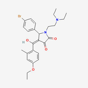 molecular formula C26H31BrN2O4 B11634570 5-(4-bromophenyl)-1-[2-(diethylamino)ethyl]-4-[(4-ethoxy-2-methylphenyl)carbonyl]-3-hydroxy-1,5-dihydro-2H-pyrrol-2-one 