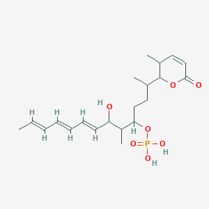 [(8E,10E,12E)-7-hydroxy-6-methyl-2-(3-methyl-6-oxo-2,3-dihydropyran-2-yl)tetradeca-8,10,12-trien-5-yl] dihydrogen phosphate