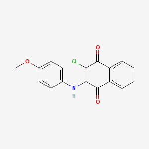 molecular formula C17H12ClNO3 B11634640 1,4-Naphthalenedione, 2-chloro-3-[(4-methoxyphenyl)amino]- CAS No. 22359-32-6