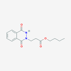 molecular formula C15H18N2O4 B11634660 butyl 3-(1,4-dioxo-3,4-dihydrophthalazin-2(1H)-yl)propanoate 