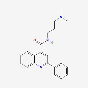 molecular formula C21H23N3O B11634801 N-[3-(dimethylamino)propyl]-2-phenylquinoline-4-carboxamide 