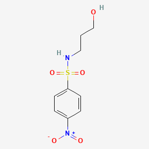 molecular formula C9H12N2O5S B11634936 N-(3-hydroxypropyl)-4-nitrobenzenesulfonamide 