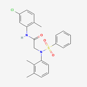 molecular formula C23H23ClN2O3S B11634987 N-(5-Chloro-2-methylphenyl)-2-[N-(2,3-dimethylphenyl)benzenesulfonamido]acetamide 