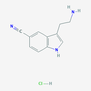 molecular formula C11H12ClN3 B011635 3-(2-aminoethyl)-1H-indole-5-carbonitrile hydrochloride CAS No. 101831-71-4