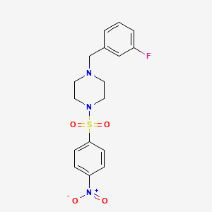 molecular formula C17H18FN3O4S B11635028 1-(3-Fluorobenzyl)-4-[(4-nitrophenyl)sulfonyl]piperazine 