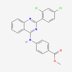 molecular formula C22H15Cl2N3O2 B11635035 Methyl 4-{[2-(2,4-dichlorophenyl)quinazolin-4-yl]amino}benzoate 