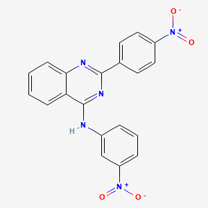 molecular formula C20H13N5O4 B11635133 N-(3-nitrophenyl)-2-(4-nitrophenyl)quinazolin-4-amine 