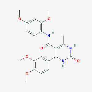 molecular formula C22H25N3O6 B11635160 N-(2,4-dimethoxyphenyl)-4-(3,4-dimethoxyphenyl)-6-methyl-2-oxo-1,2,3,4-tetrahydropyrimidine-5-carboxamide 