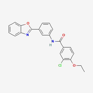 molecular formula C22H17ClN2O3 B11635240 N-[3-(1,3-benzoxazol-2-yl)phenyl]-3-chloro-4-ethoxybenzamide 