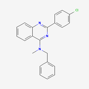 molecular formula C22H18ClN3 B11635331 N-benzyl-2-(4-chlorophenyl)-N-methylquinazolin-4-amine 