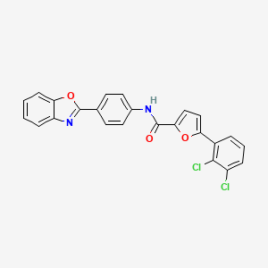 molecular formula C24H14Cl2N2O3 B11635417 N-[4-(1,3-benzoxazol-2-yl)phenyl]-5-(2,3-dichlorophenyl)furan-2-carboxamide 