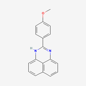 molecular formula C18H14N2O B11635730 2-(4-methoxyphenyl)-1H-perimidine CAS No. 25110-46-7