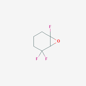 molecular formula C6H7F3O B116359 1,5,5-Trifluoro-7-oxabicyclo[4.1.0]heptane CAS No. 145706-22-5