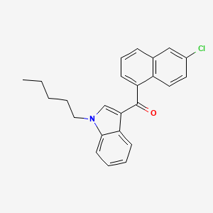 molecular formula C24H22ClNO B1163595 (6-chloronaphthalen-1-yl)(1-pentyl-1H-indol-3-yl)methanone 