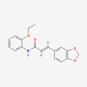 molecular formula C18H17NO4 B11635963 (2E)-3-(1,3-benzodioxol-5-yl)-N-(2-ethoxyphenyl)prop-2-enamide 
