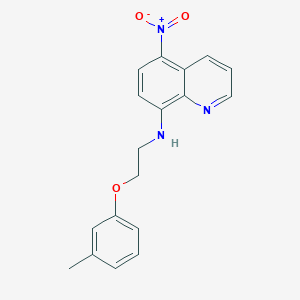 molecular formula C18H17N3O3 B11636048 N-[2-(3-methylphenoxy)ethyl]-5-nitroquinolin-8-amine 