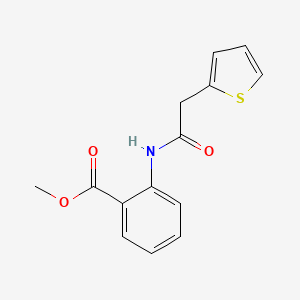 molecular formula C14H13NO3S B11636058 Methyl 2-[(thiophen-2-ylacetyl)amino]benzoate 