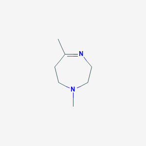 molecular formula C7H14N2 B116361 4,7-Dimethyl-2,3,5,6-tetrahydro-1,4-diazepine CAS No. 150651-55-1